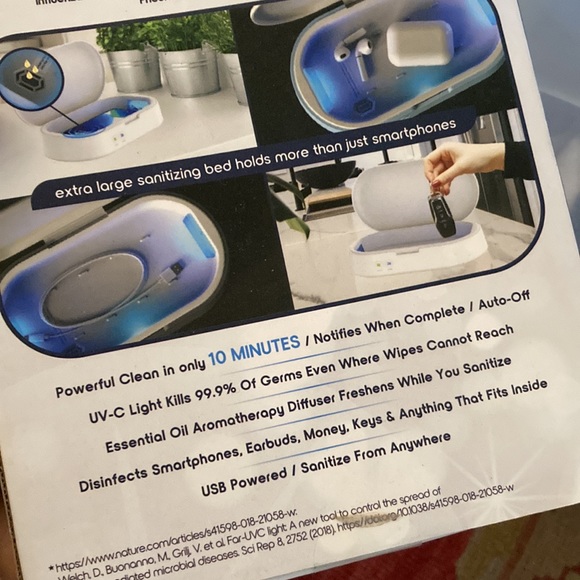 5/$25 New in box  phone and accessories sanitizer. By phone spa. - Picture 5 of 7